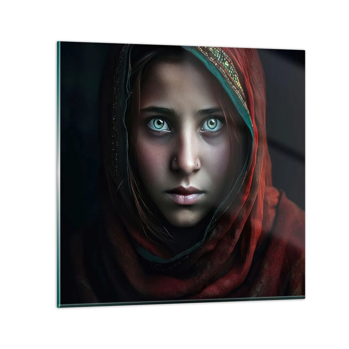 Tablou pe sticlă - Prințesa orientală - 40x40 cm