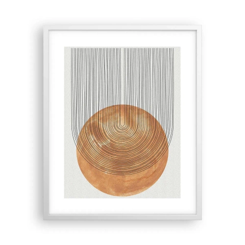 Poster în ramă albă - Compoziția solară - 40x50 cm