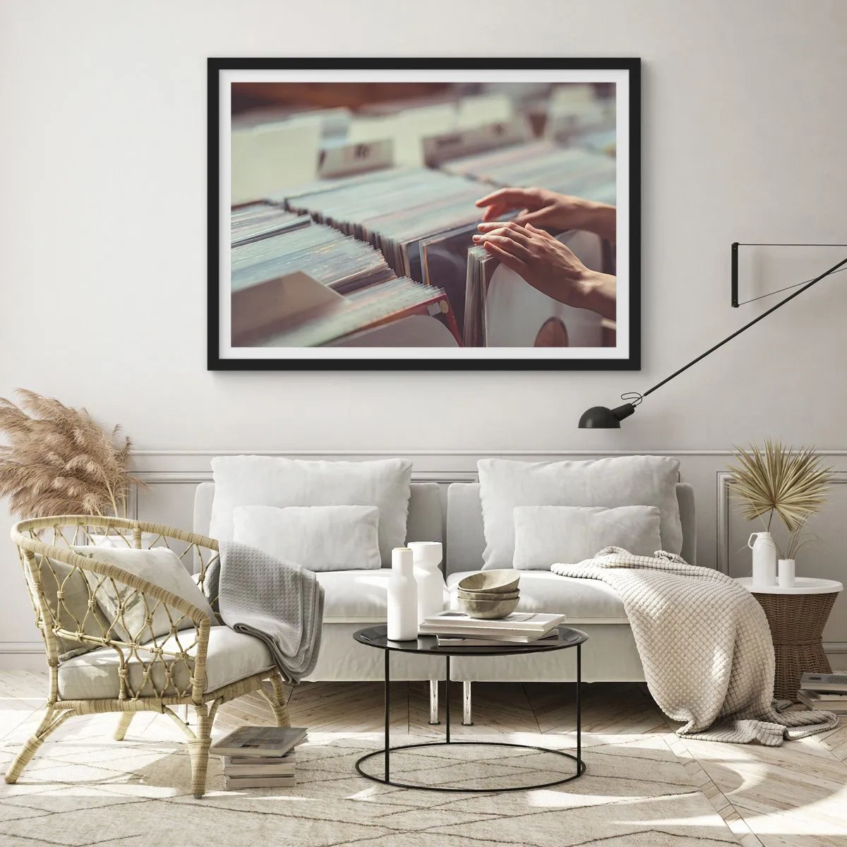 Poster în ramă neagră - În căutarea emoției - 100x70 cm