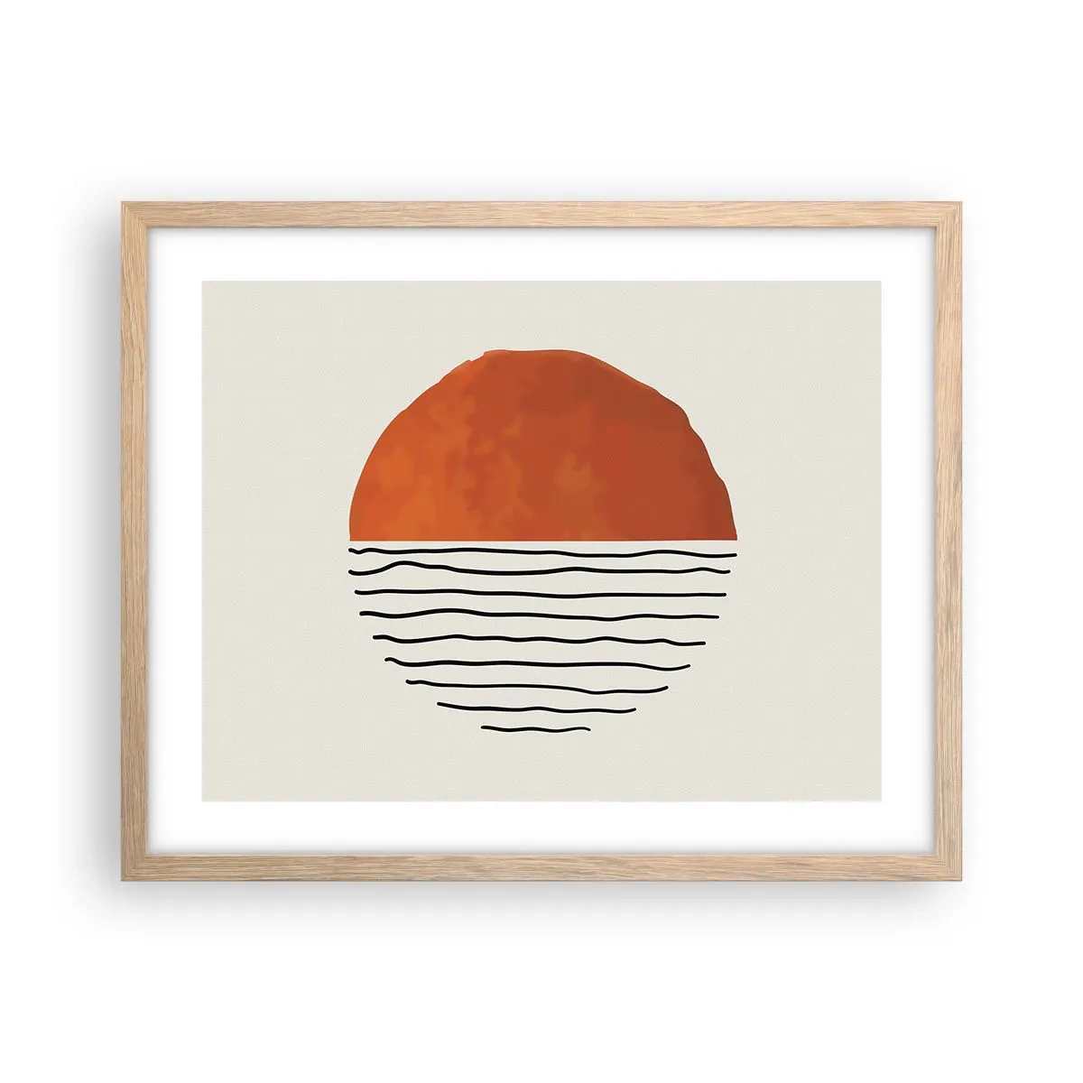 Poster în ramă de stejar deschis - În stil japonez - 50x40 cm