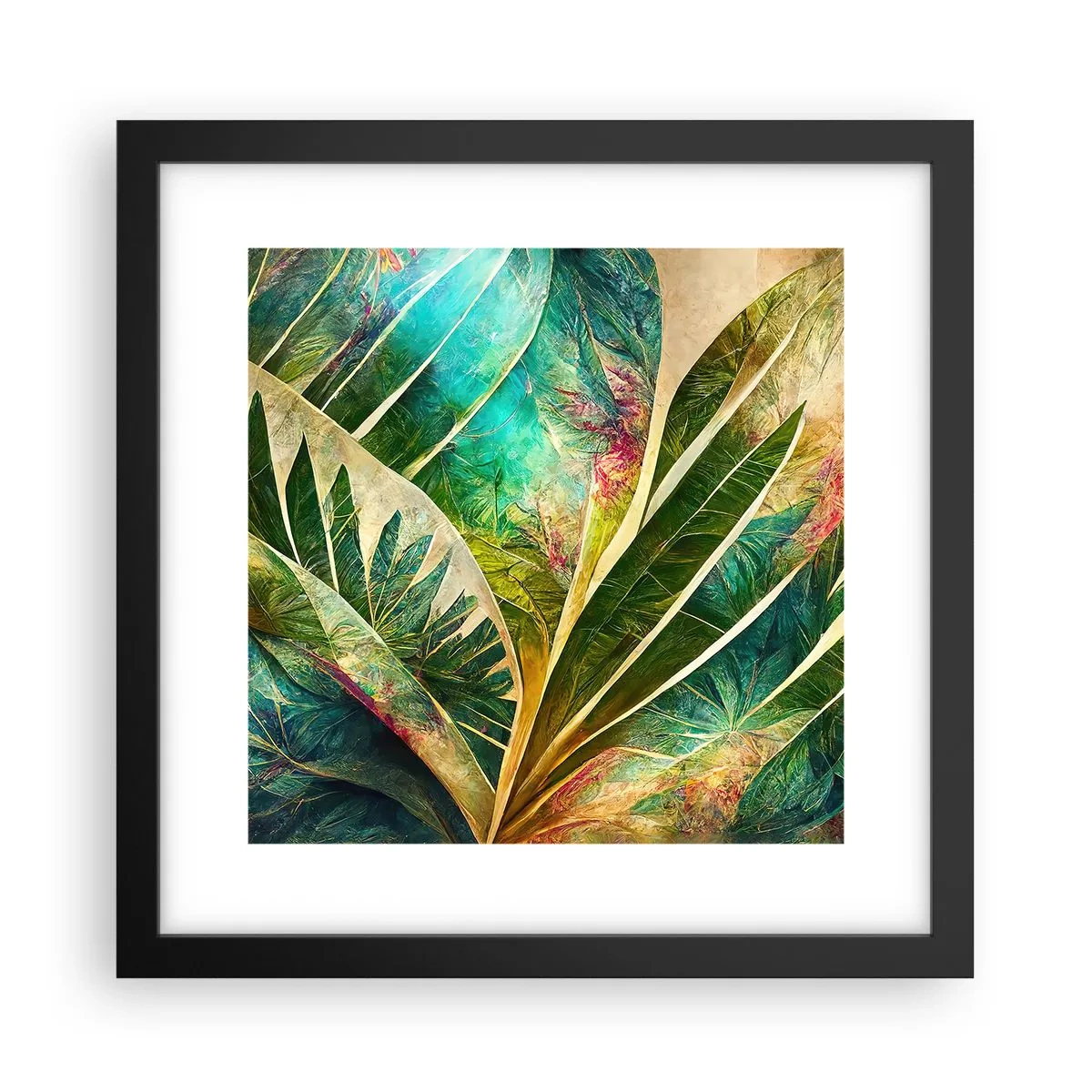 Poster în ramă neagră - Culorile tropicelor - 30x30 cm