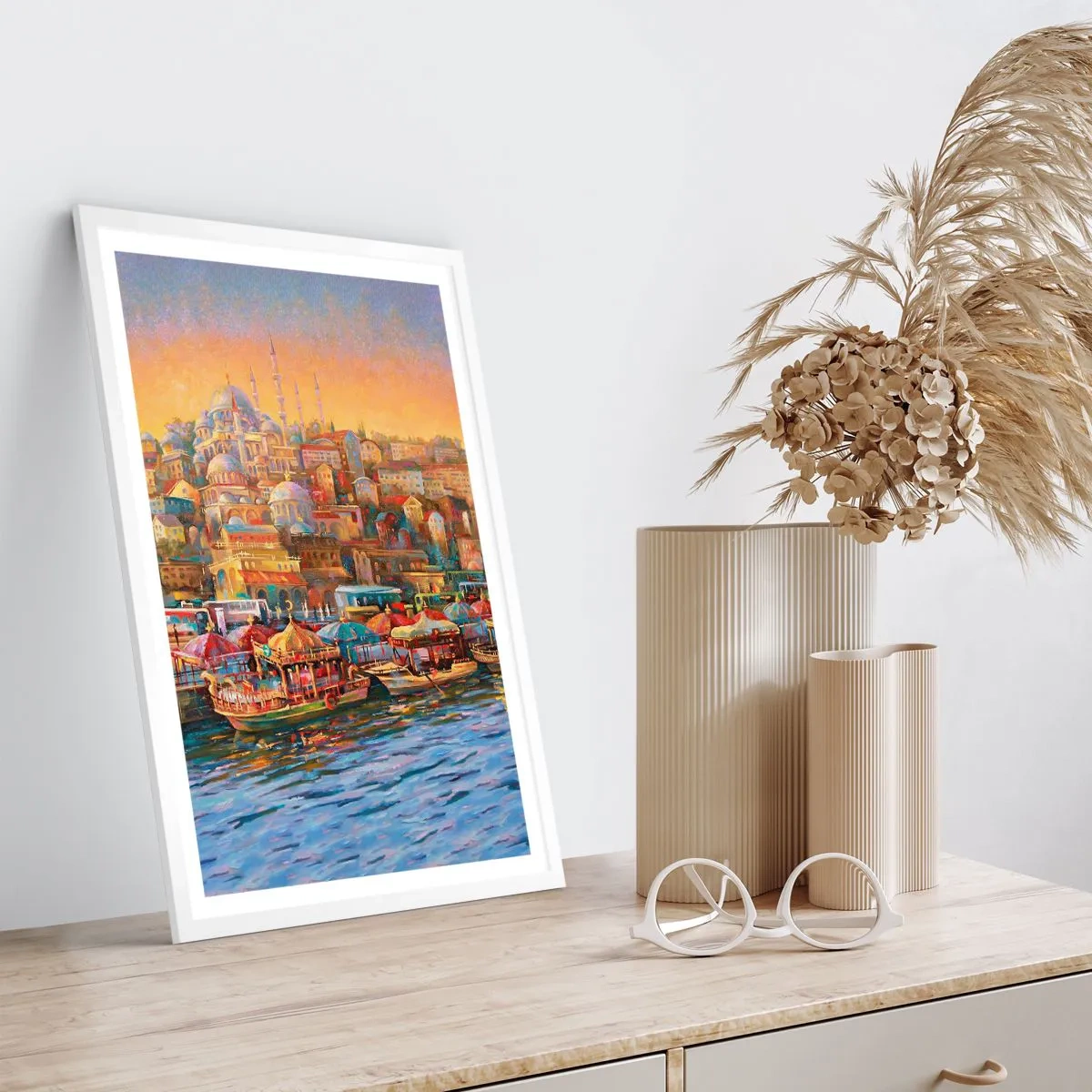 Poster în ramă albă - O poveste din Istanbul - 30x40 cm