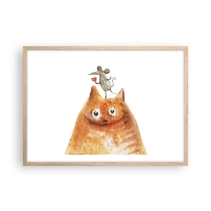 Poster în ramă de stejar deschis - Paradoxurile iubirii - 70x50 cm