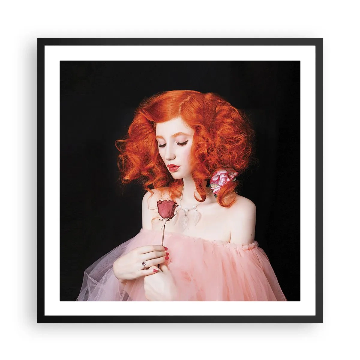 Poster în ramă neagră - În stil baroc - 60x60 cm