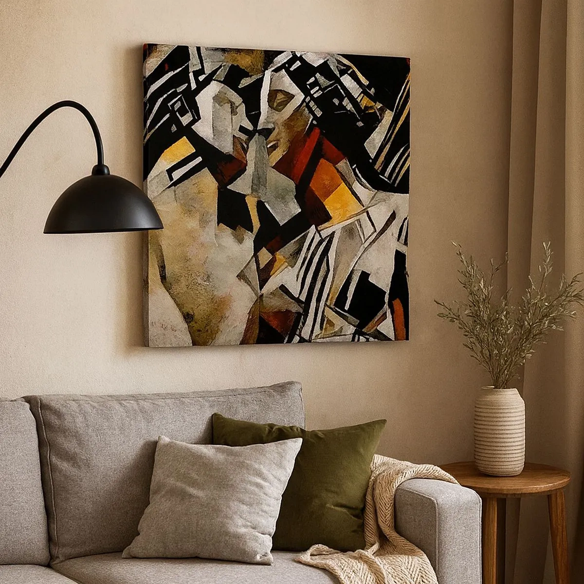 Tablou pe pânză - Sărut statuar - 30x30 cm