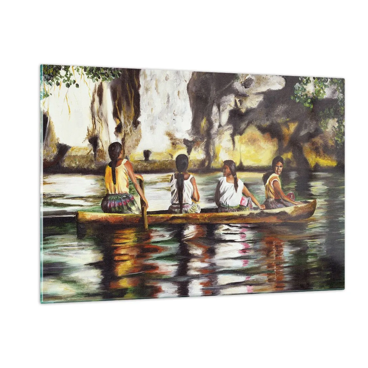 Tablou pe sticlă - Într-un paradis polinezian - 120x80 cm