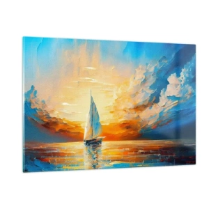 Tablou pe sticlă - Navigare prin aur - 120x80 cm