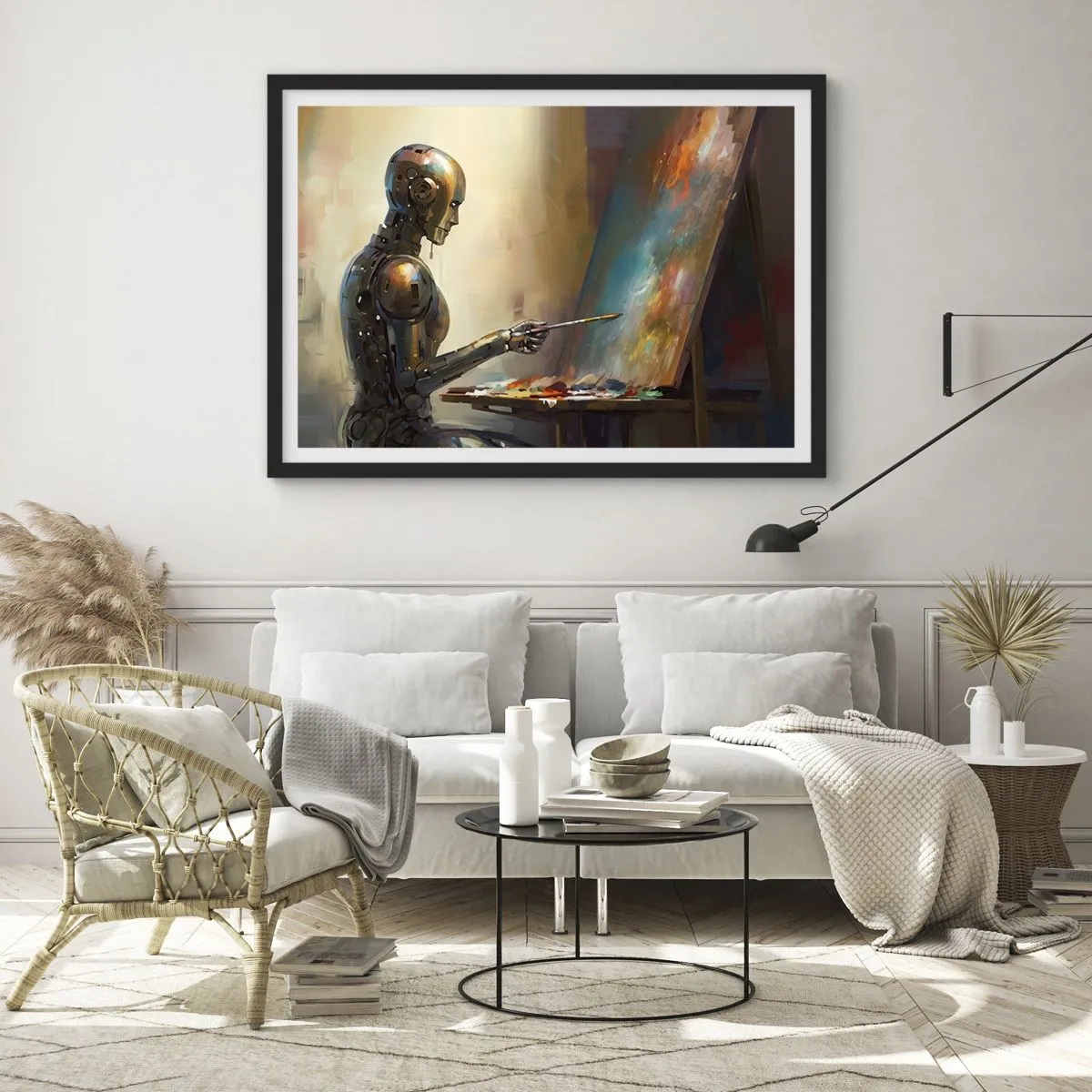 Poster în ramă neagră - Arta viitorului - 70x50 cm