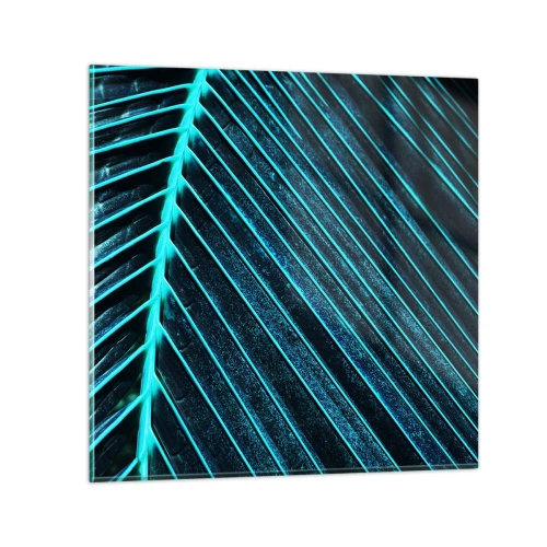 Tablou pe sticlă - Textura verdelui - 40x40 cm