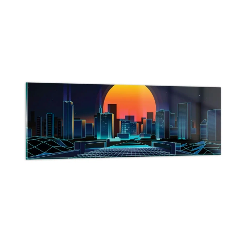 Tablou pe sticlă - Încă mai vrei să ajungi la lumea reală? - 90x30 cm