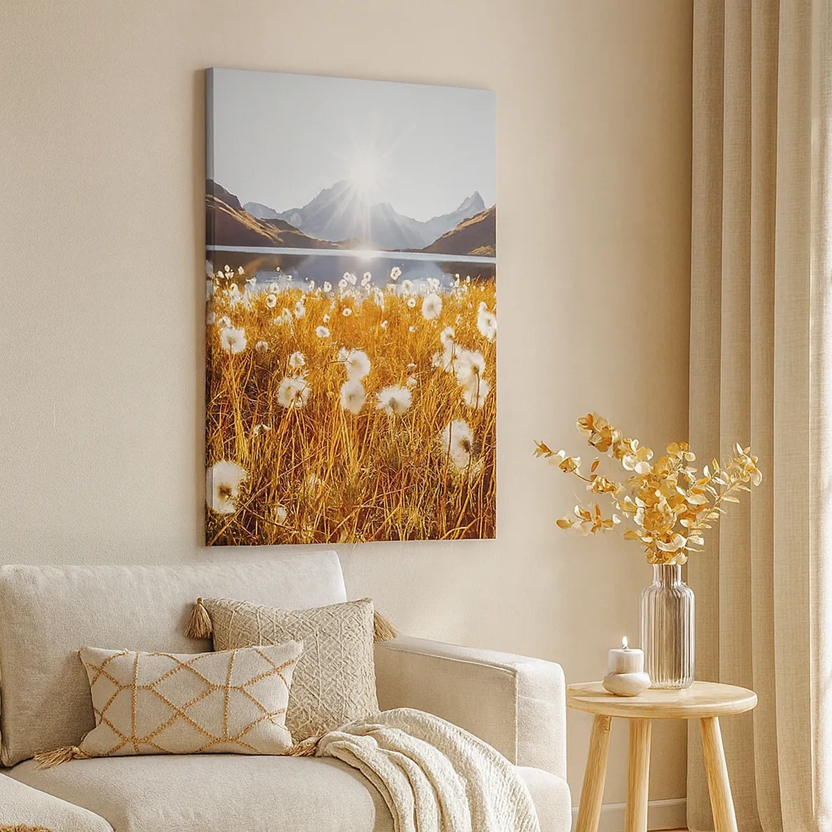 Tablou pe pânză Canvas - Duritatea rocilor, moliciunea ierbii - 50x70 cm