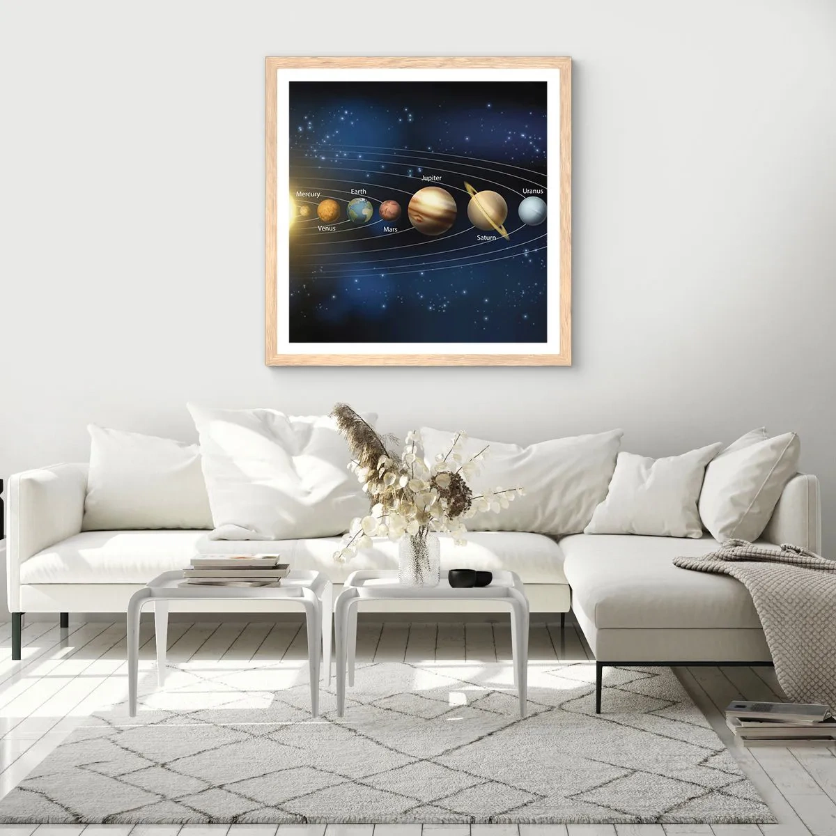 Poster în ramă de stejar deschis - Una din zece - 30x30 cm