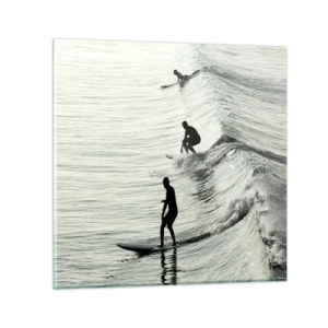 Tablou pe sticlă - Pentru a întâmpina valul - 30x30 cm