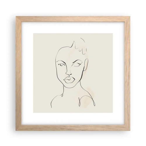 Poster în ramă de stejar deschis - Schiță de senzualitate - 30x30 cm