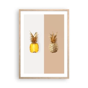 Poster în ramă de stejar deschis - Ananas de împărțit - 50x70 cm
