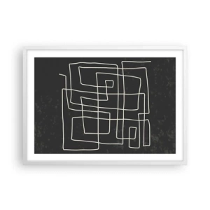 Poster în ramă albă - Nu atât de simplu - 70x50 cm