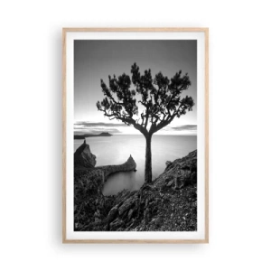 Poster în ramă de stejar deschis - Liniște până la orizont - 61x91 cm