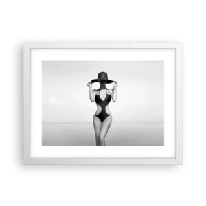 Poster în ramă albă - Numele meu este: Eleganța - 40x30 cm