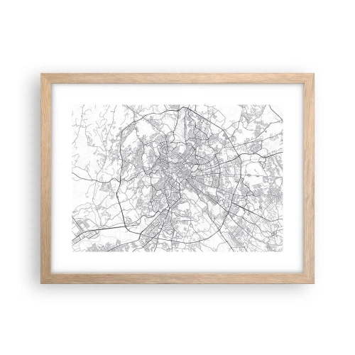 Poster în ramă de stejar deschis - Cerc roman - 40x30 cm