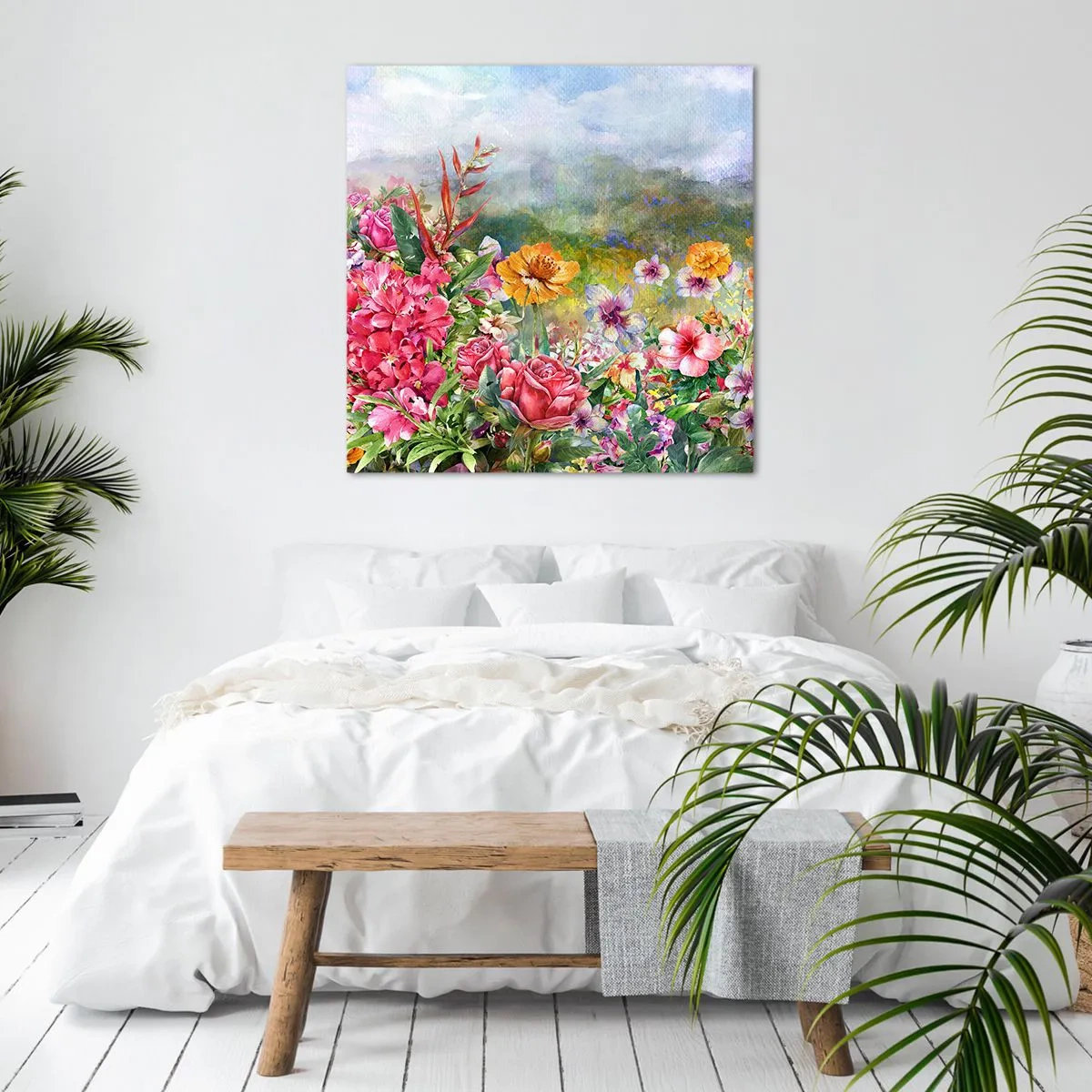 Tablou pe pânză - O grădină înnebunită - 50x50 cm