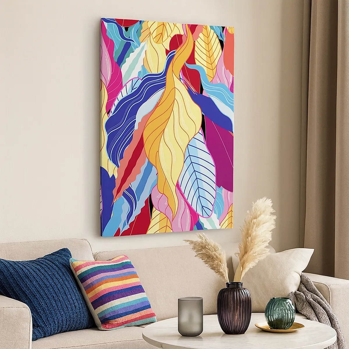 Tablou pe pânză - O dezordine colorată - 50x70 cm