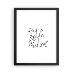 Poster în ramă neagră - Este posibil - 30x40 cm