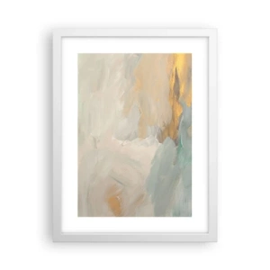 Poster în ramă albă - Abstracție - lumea blândeții - 30x40 cm