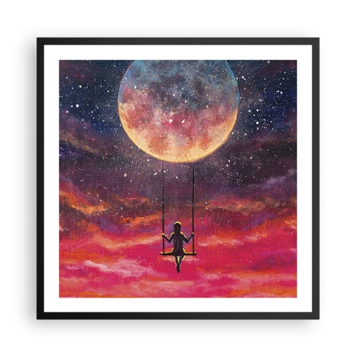 Poster în ramă neagră - Cu capul în nori - 60x60 cm