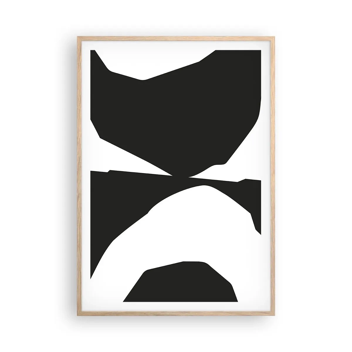 Poster în ramă de stejar deschis - Pozitiv -negativ - 70x100 cm