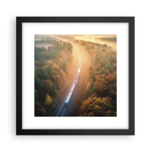 Poster în ramă neagră - Călătorie de toamnă - 30x30 cm
