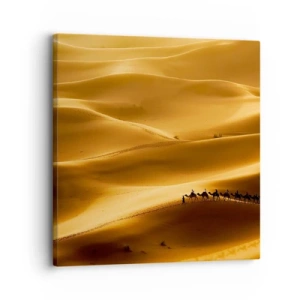 Tablou pe pânză - Caravana pe valurile deșertului - 30x30 cm