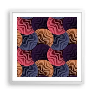 Poster în ramă albă - Într-un ritm de cerc - 50x50 cm