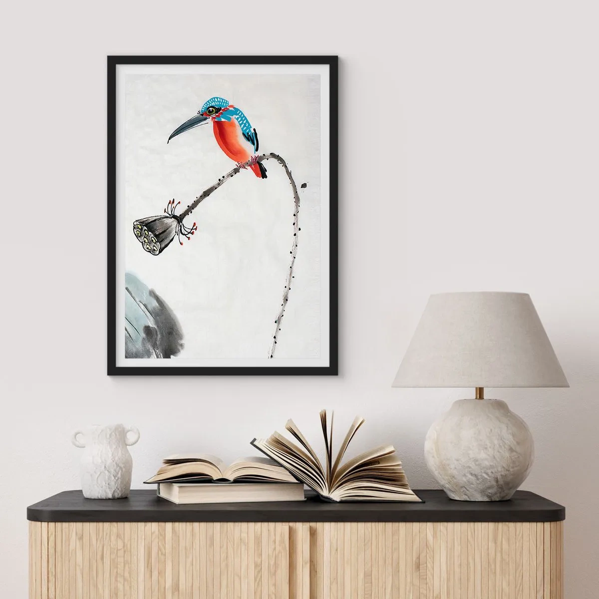 Poster în ramă neagră - Viața de pajiște - 40x50 cm