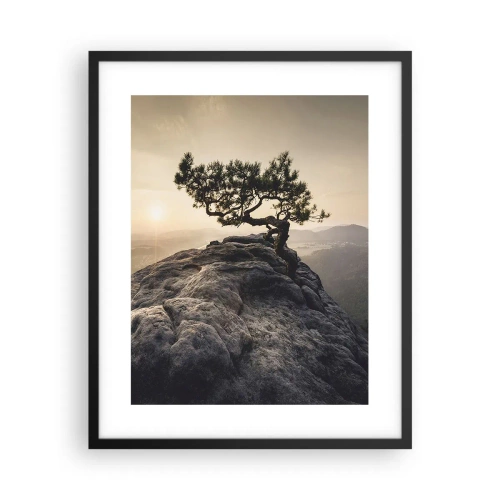 Poster în ramă neagră - Viața învinge întotdeauna - 40x50 cm