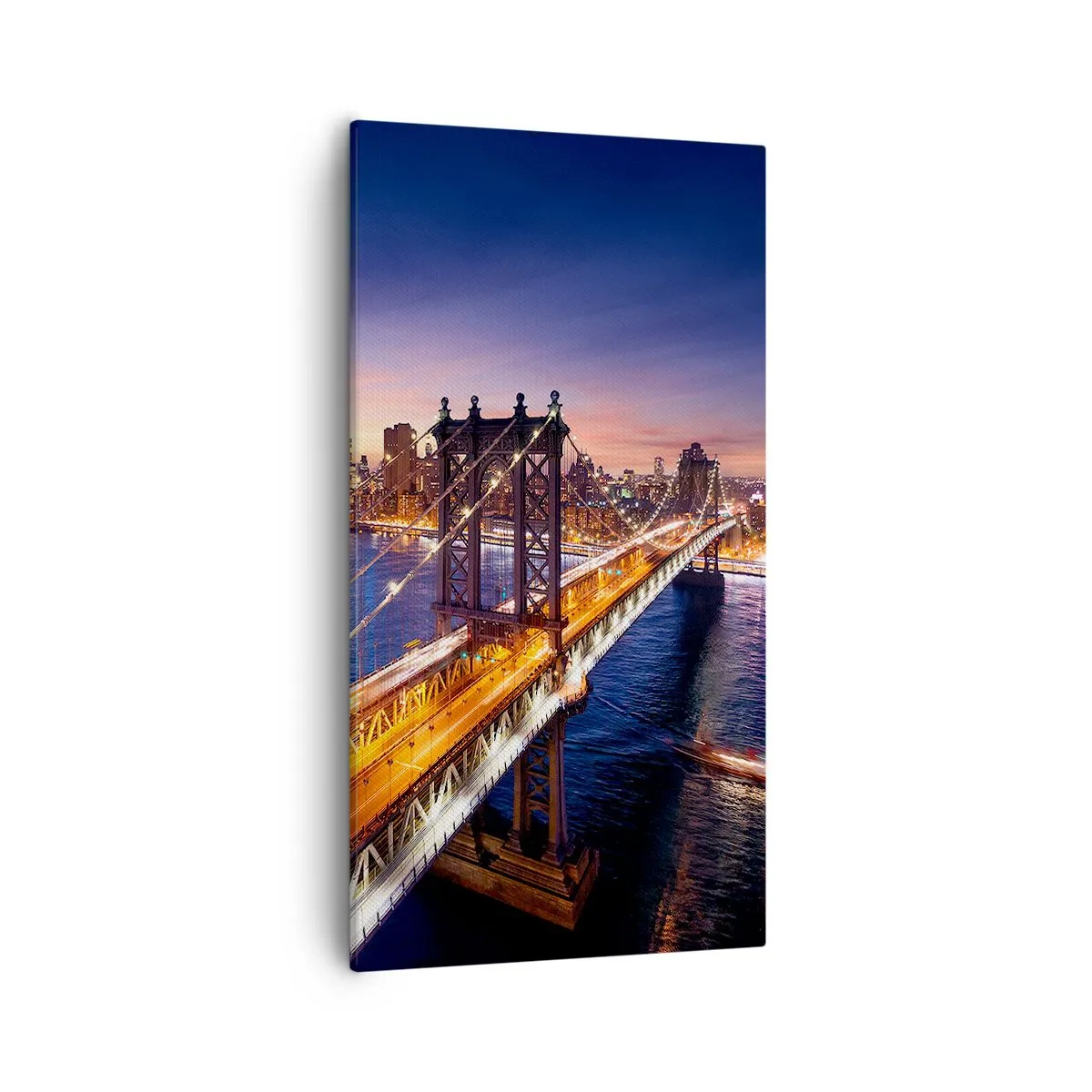 Tablou pe pânză - Pe un pod luminos către inima orașului - 55x100 cm