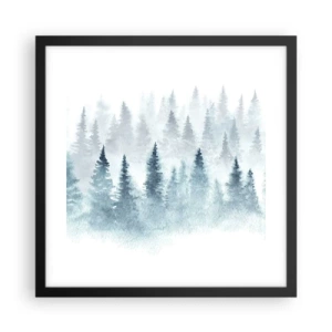 Poster în ramă neagră - Înfășurate în ceață - 40x40 cm
