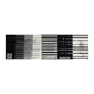 Mostră tapet Premium Canvas - Valuri și vibrații - alb-negru, Codurile de bare, Linii - 100x30 cm
