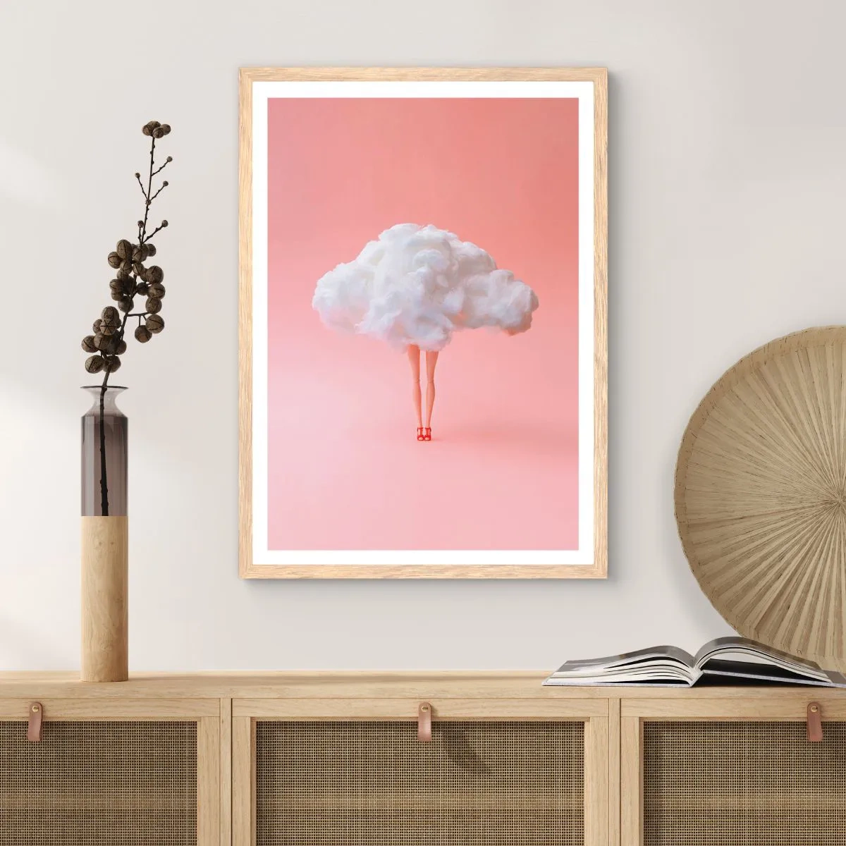 Poster în ramă de stejar deschis - Dulce promisiune - 50x70 cm