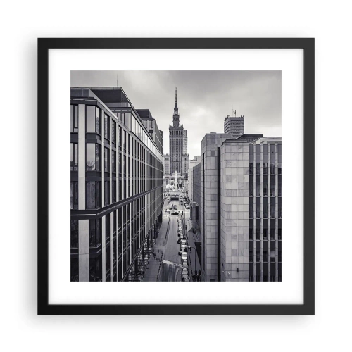 Poster în ramă neagră - Vale citadină din Varșovia - 40x40 cm