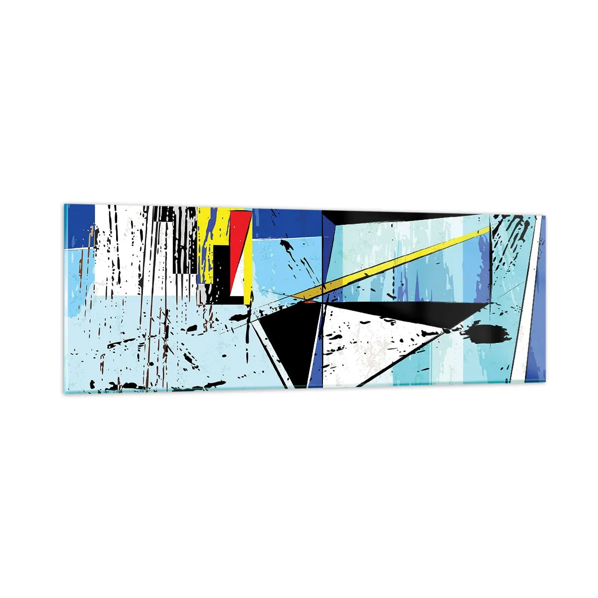 Tablou pe sticlă - Privind lumea dintr-un unghi... - 90x30 cm