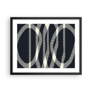 Poster în ramă neagră - Încercare de străpungere a întunericului - 50x40 cm