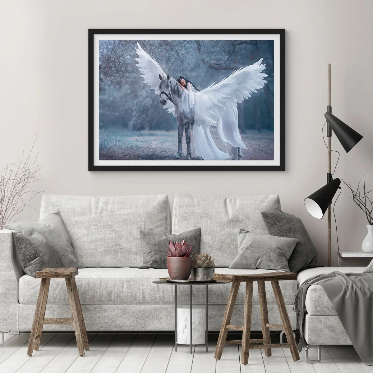 Poster în ramă neagră - Moment inspirat - 70x50 cm