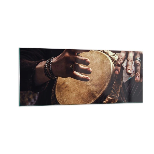 Tablou pe sticlă - În ritmul inimii - 100x40 cm