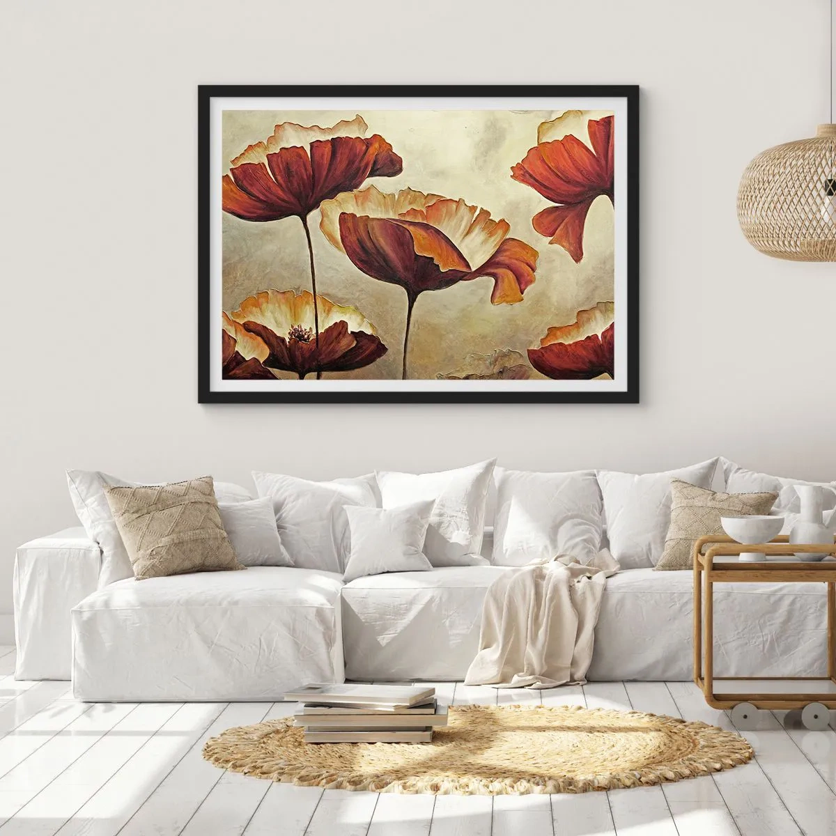 Poster în ramă neagră - Lunca - 100x70 cm