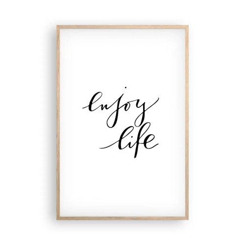 Poster în ramă de stejar deschis - Nimic de adăugat... - 61x91 cm