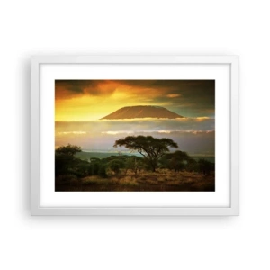 Poster în ramă albă - Visul unui călător - 40x30 cm