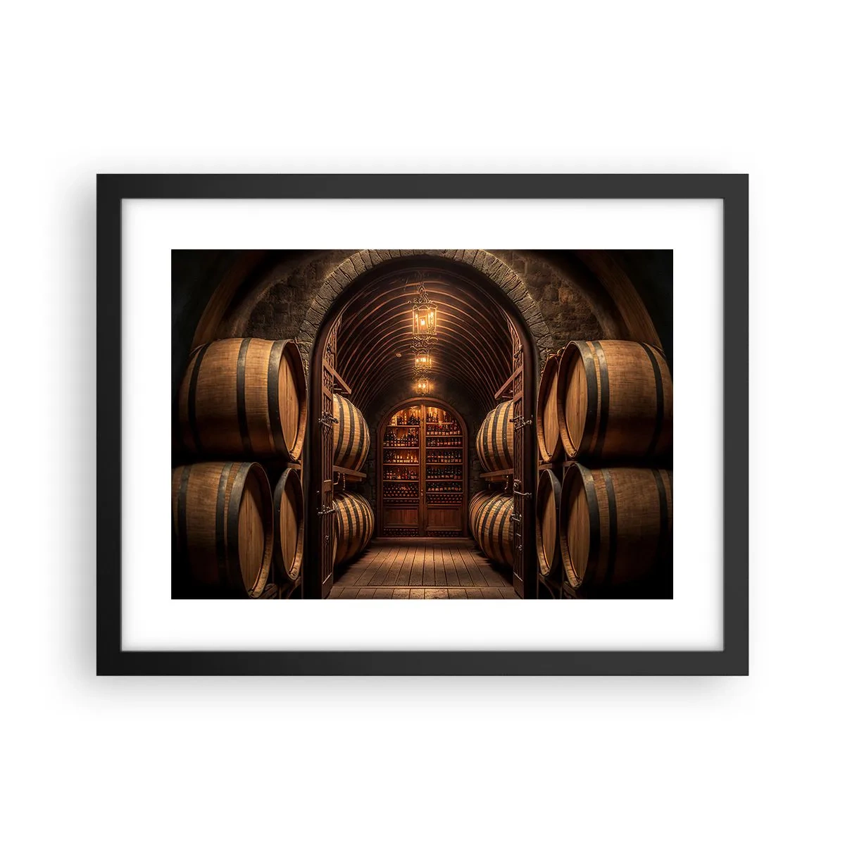 Poster în ramă neagră - Beciul cu atmosferă - 40x30 cm