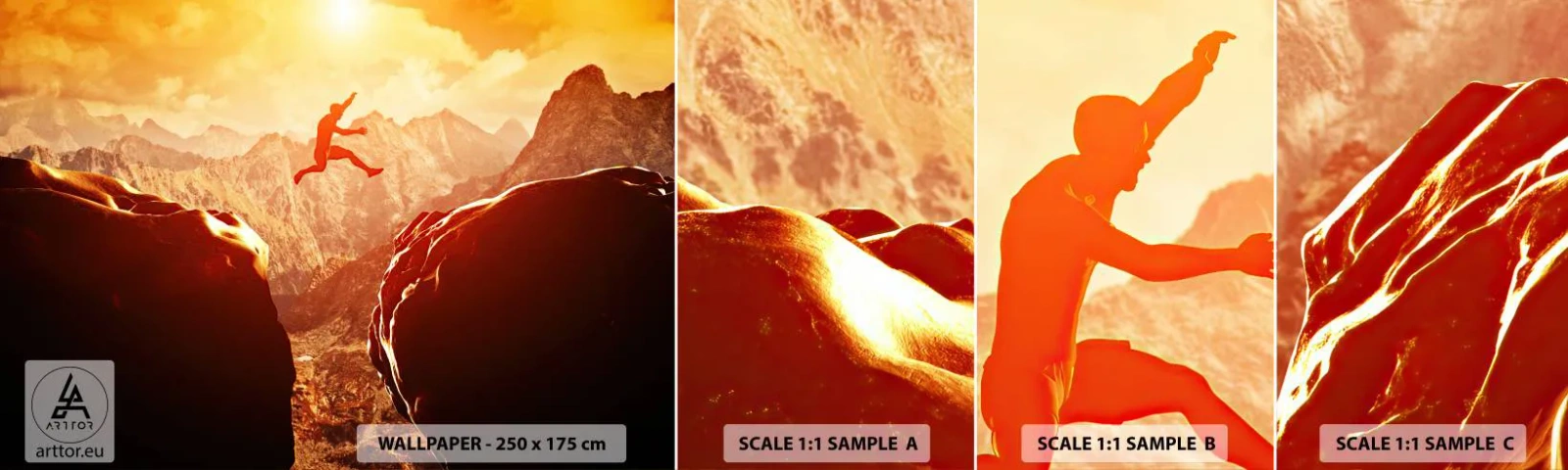 Mostră de Tapet Standard Eco - Trecând frontierele - Sport, Alpinism, Peisaj - 100x30 cm