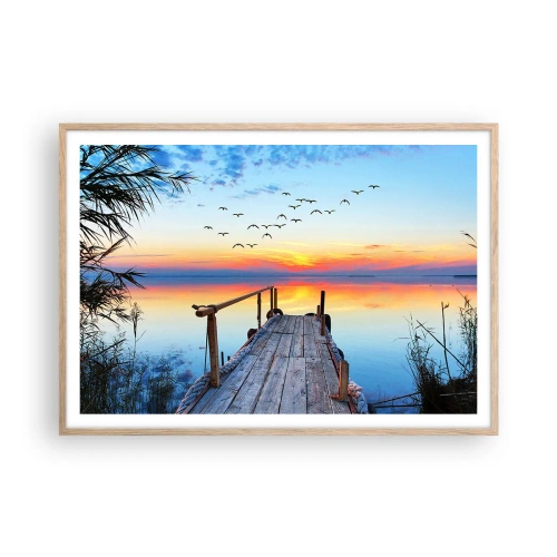 Poster în ramă de stejar deschis - E timpul să ne întoarcem... - 100x70 cm
