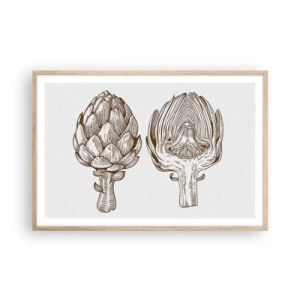 Poster în ramă de stejar deschis - Lecție de anatomie - 91x61 cm